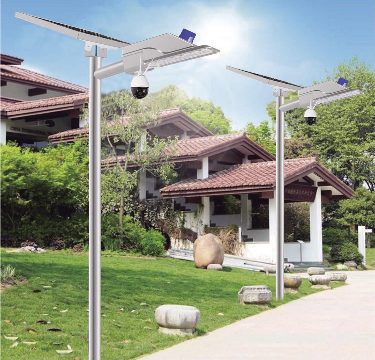 Solar Lights Outdoor LED Motion Sensor Security Lights Street Lamp Uses For Front Door, Yard, Garage, Garden