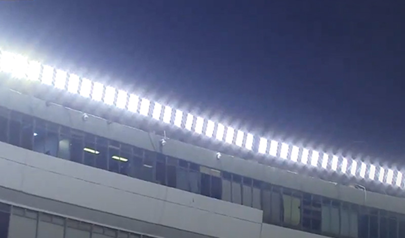 LED lamp acting on the football field -  Football stadium lighting