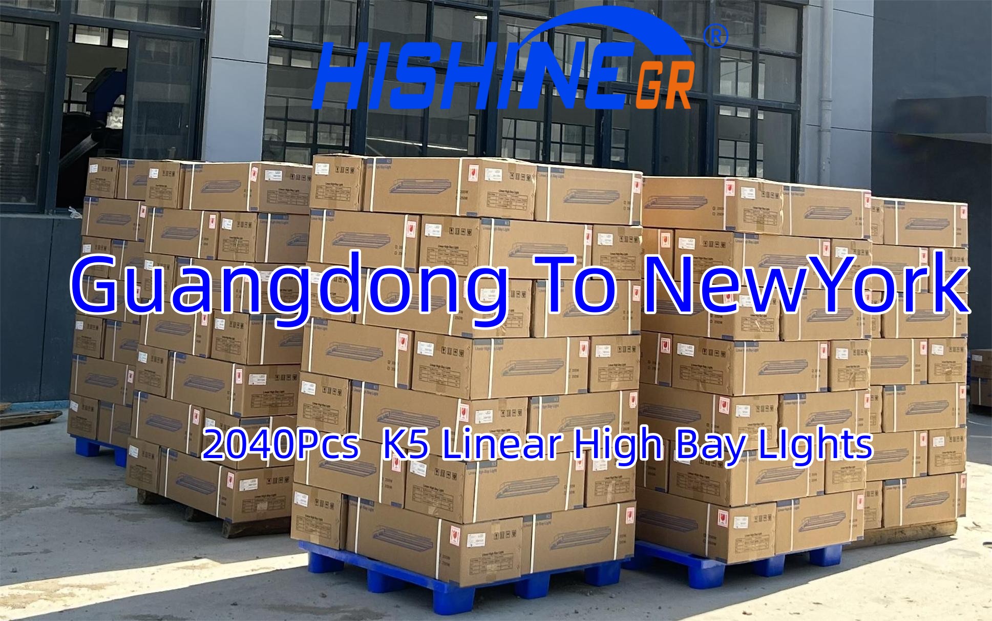 2040Pcs Hishine Warehouse Light From Guangdong to NewYork